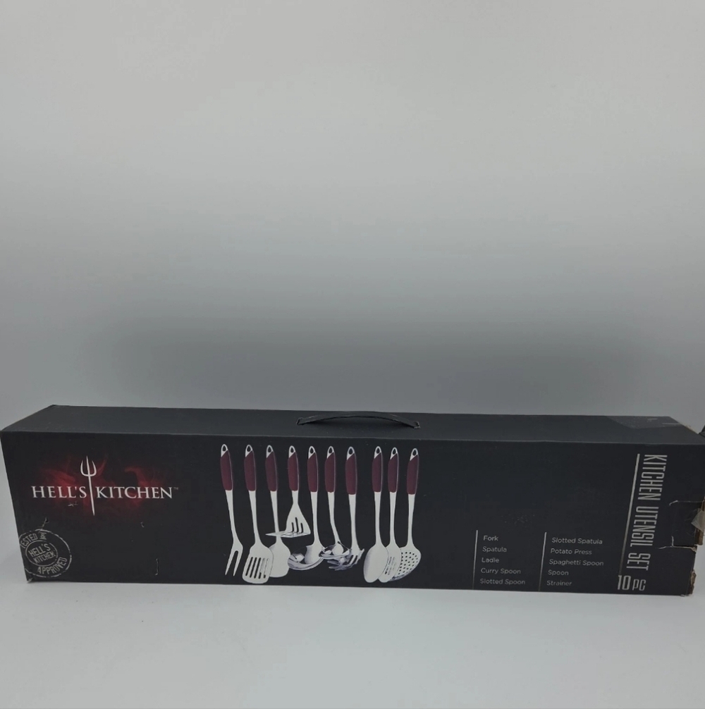 Red and Black Cooking Utensil Set